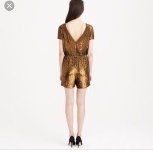 J Crew bronze sequin romper!